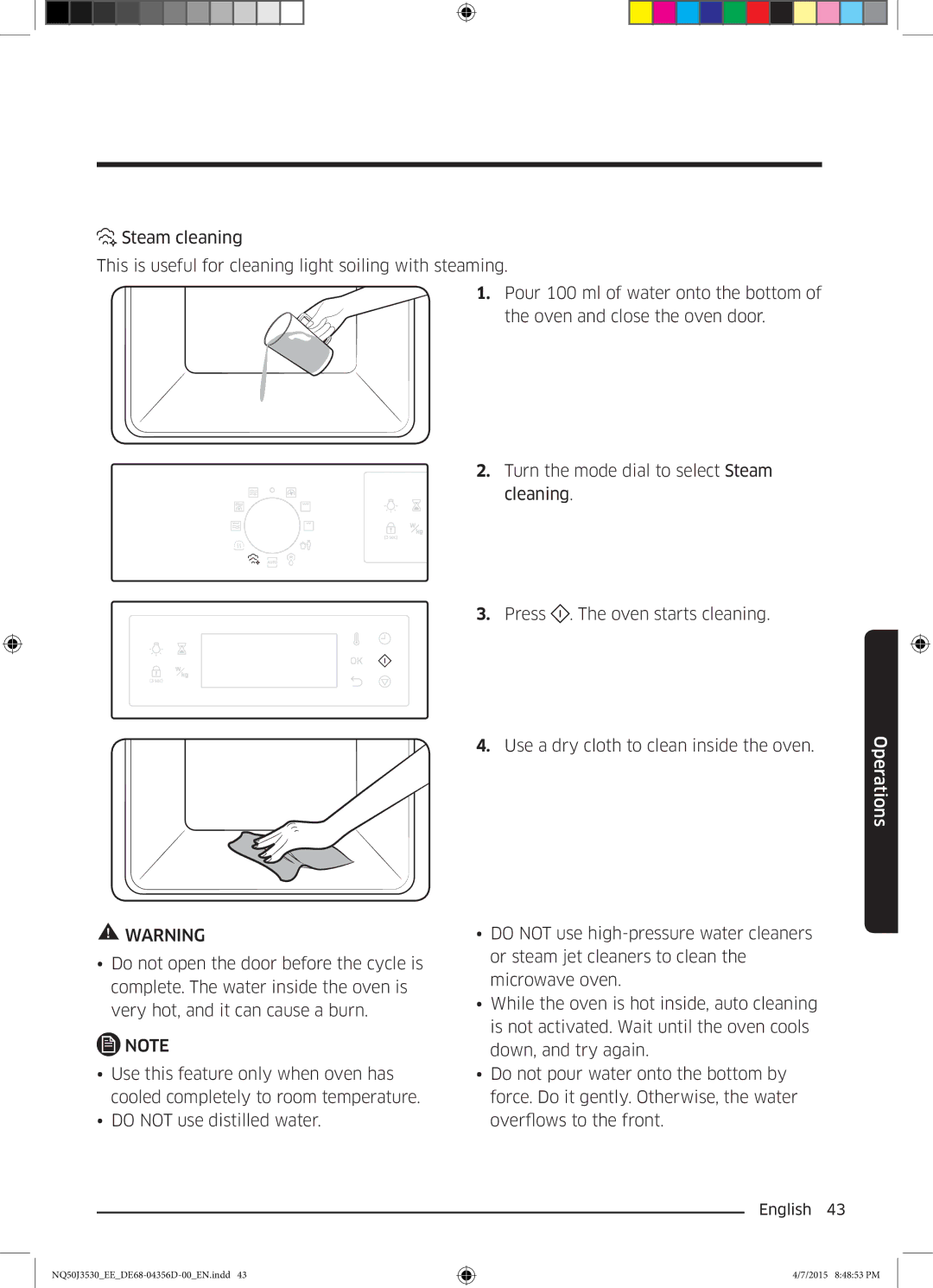 Samsung NQ50J3530BS/EE manual Operations 