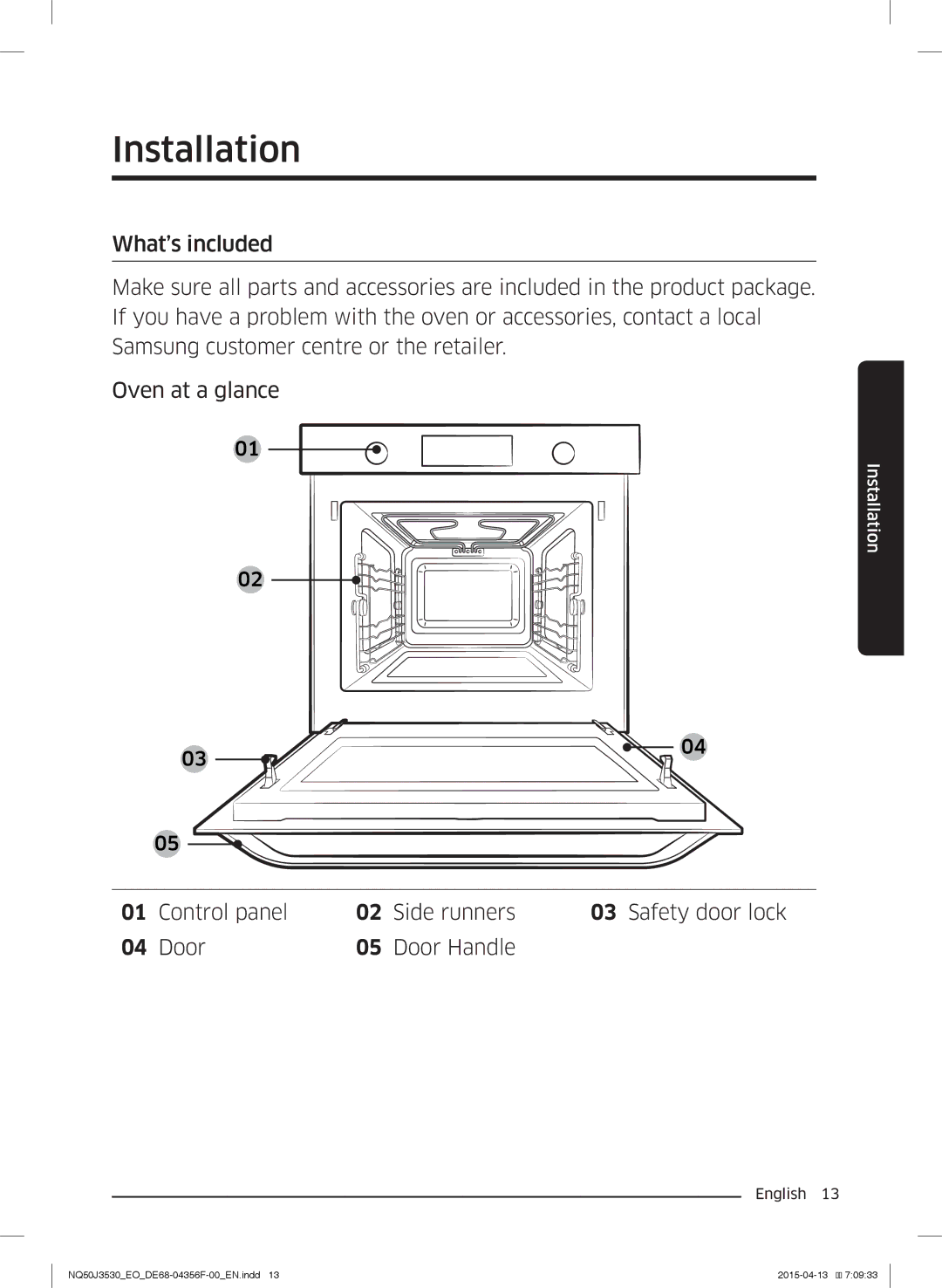 Samsung NQ50J3530BS/EO manual Installation 