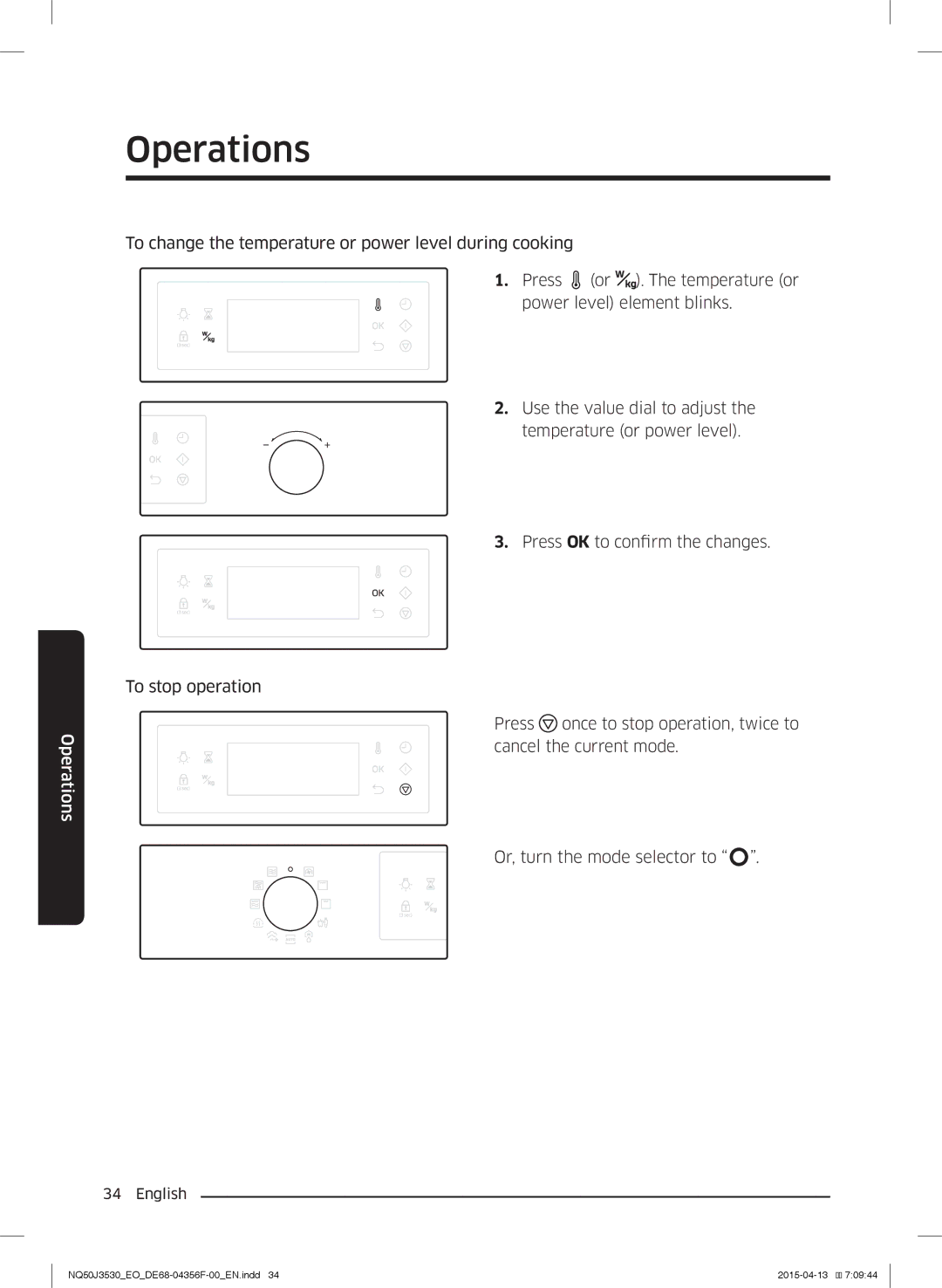 Samsung NQ50J3530BS/EO manual Operations 