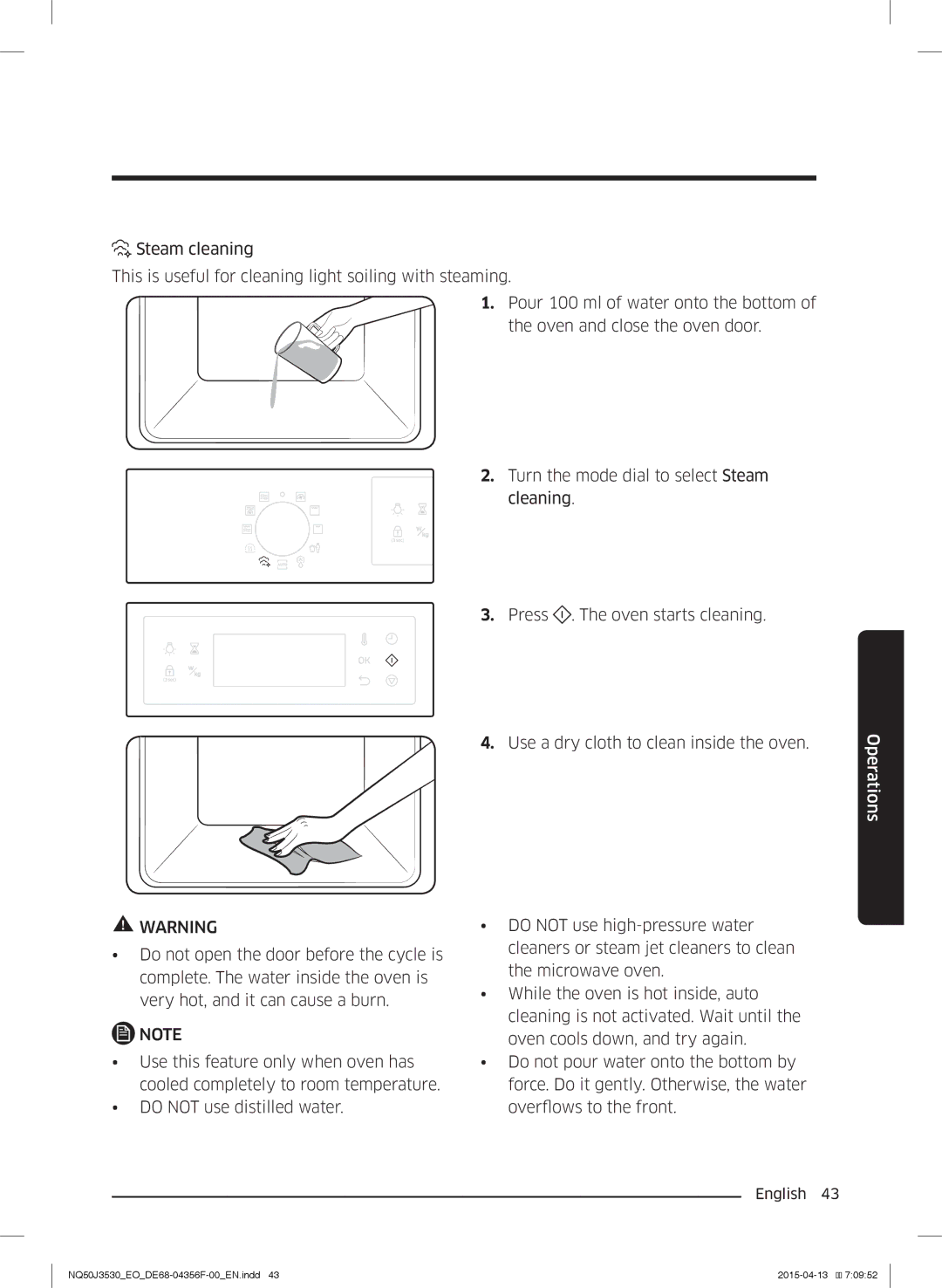 Samsung NQ50J3530BS/EO manual Operations 