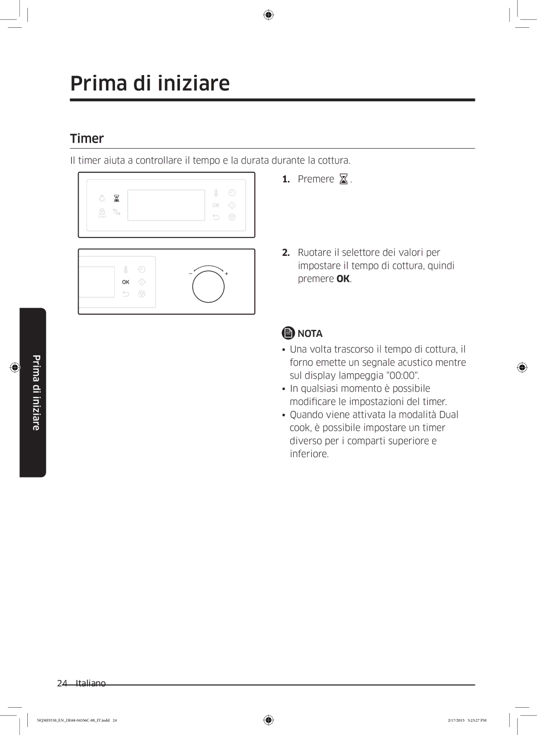 Samsung NQ50J3530BS/ET manual Timer 