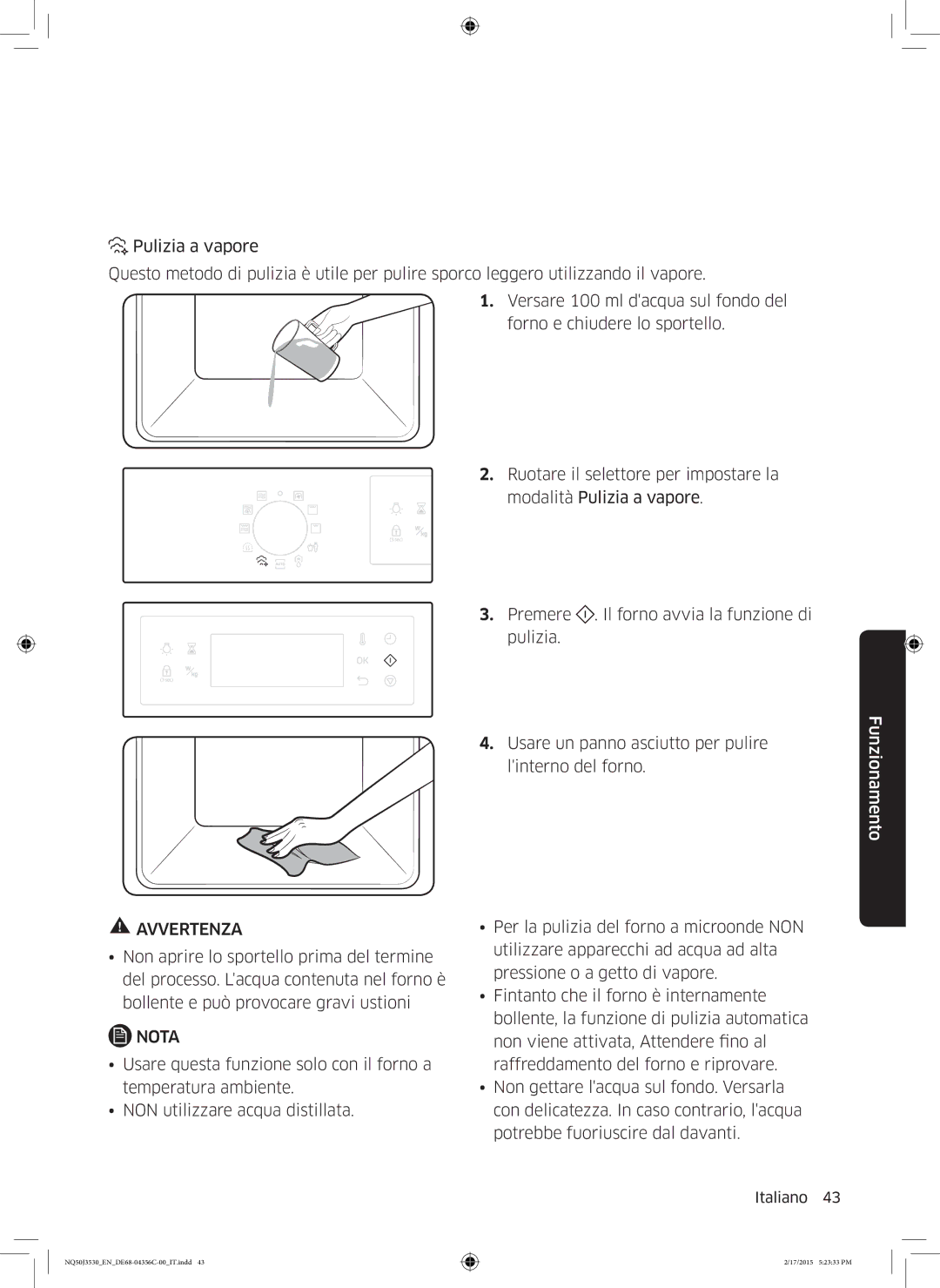 Samsung NQ50J3530BS/ET manual Avvertenza 