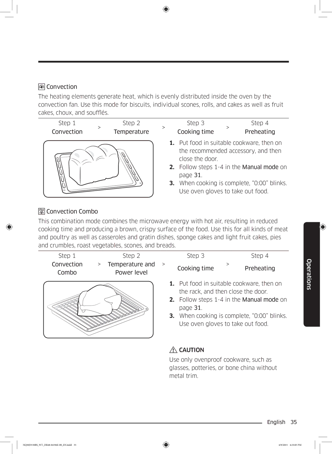 Samsung NQ50J3530BS/WT manual Operations 