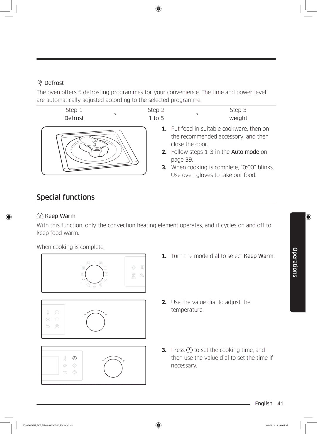 Samsung NQ50J3530BS/WT manual Special functions 