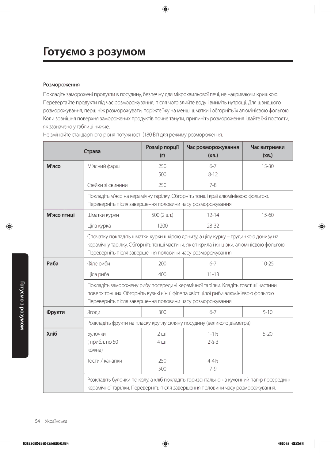 Samsung NQ50J3530BS/WT manual Хліб 