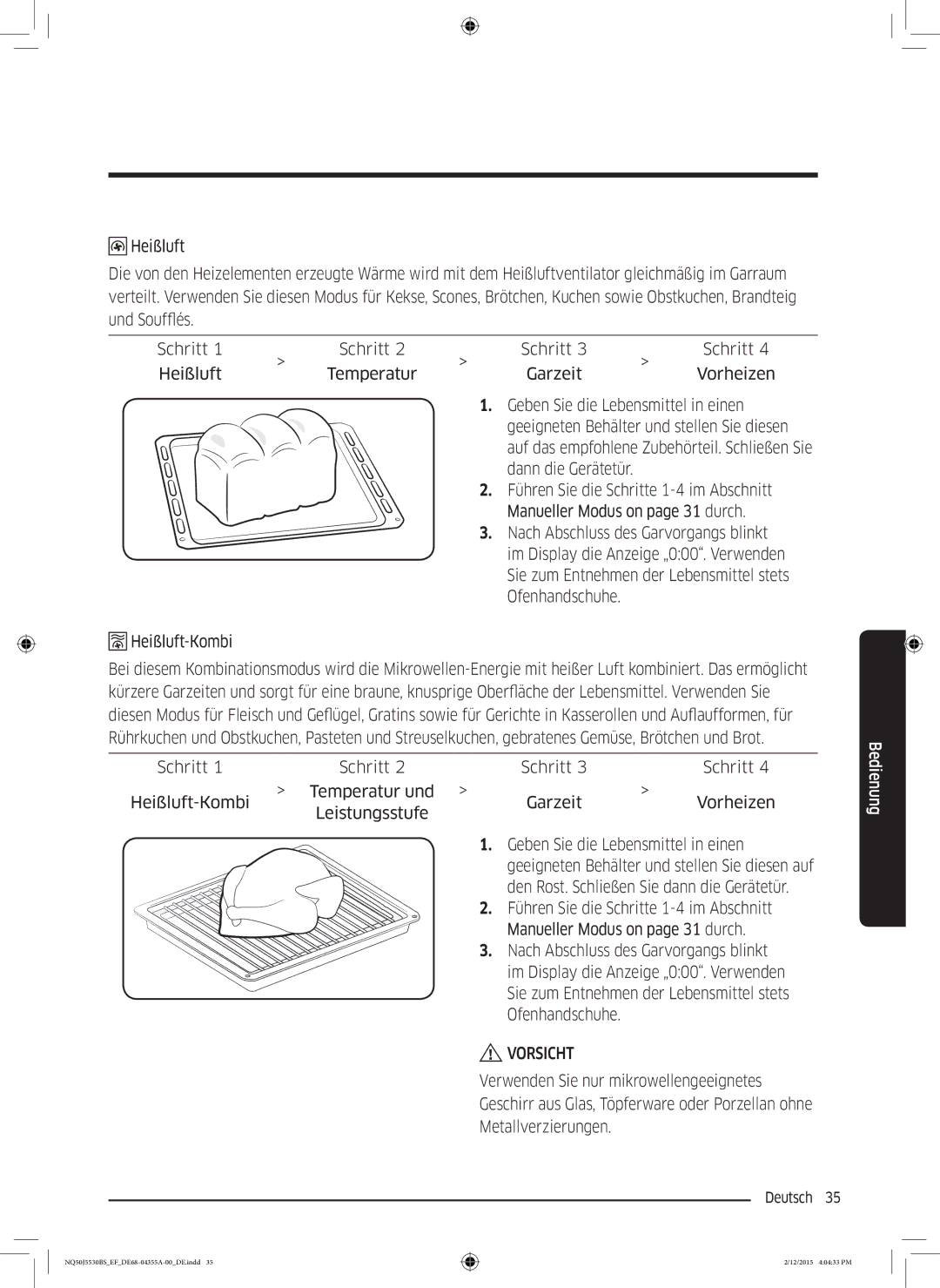 Samsung NQ50J5530BS/EF manual Vorsicht 