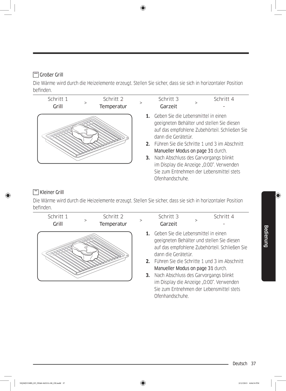 Samsung NQ50J5530BS/EF manual NQ50J5530BSEFDE68-04355A-00DE.indd 12/2015 40434 PM 