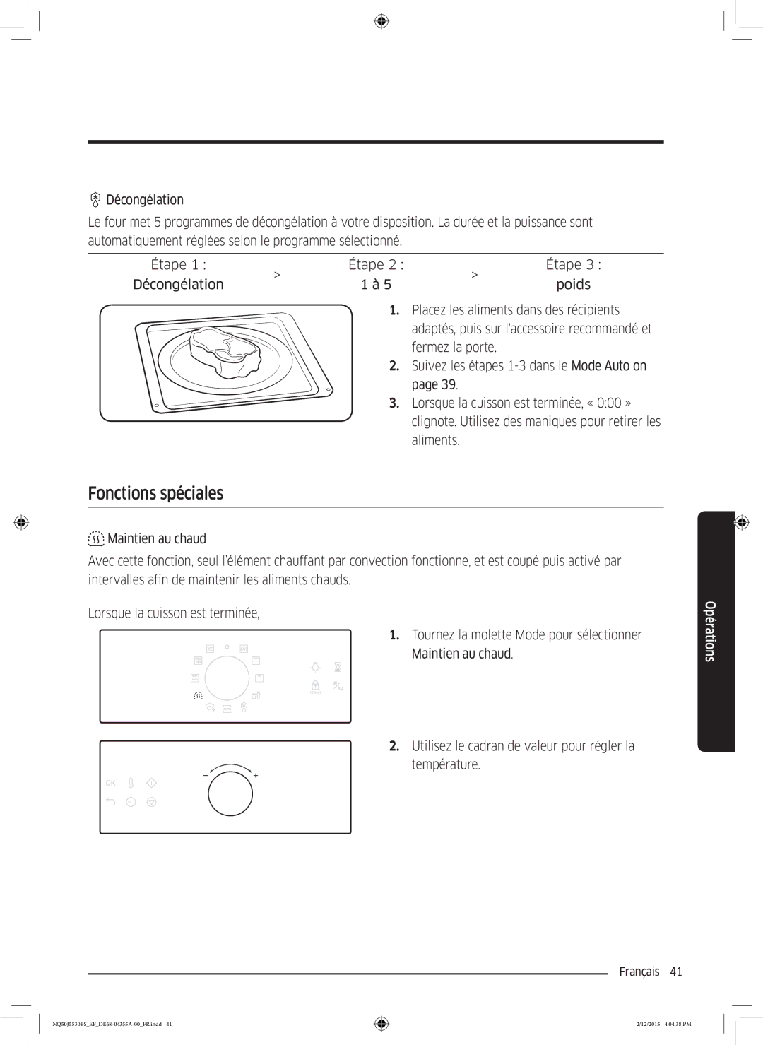 Samsung NQ50J5530BS/EF manual Fonctions spéciales 