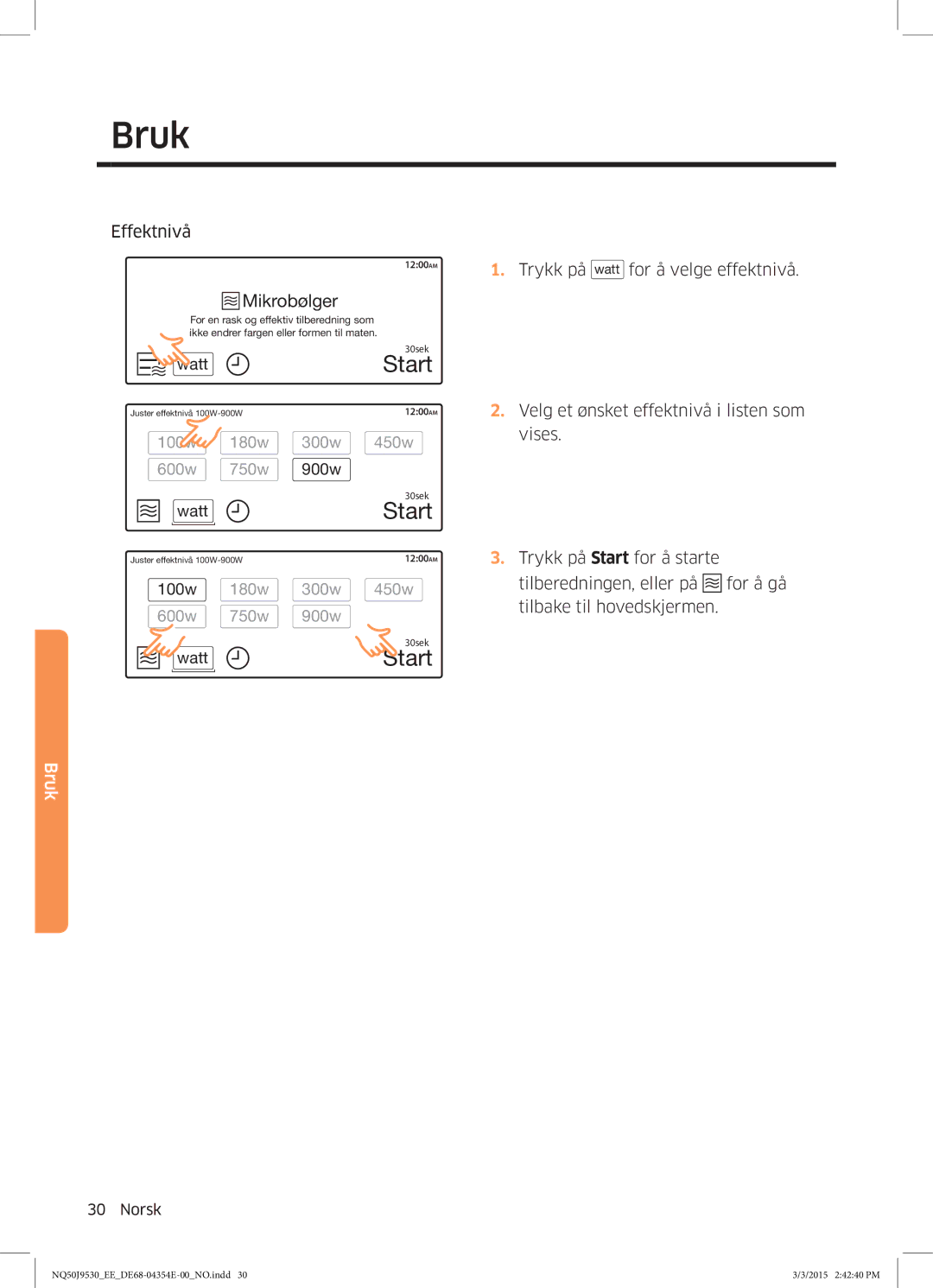 Samsung NQ50J9530BS/EE manual Mikrobølger 