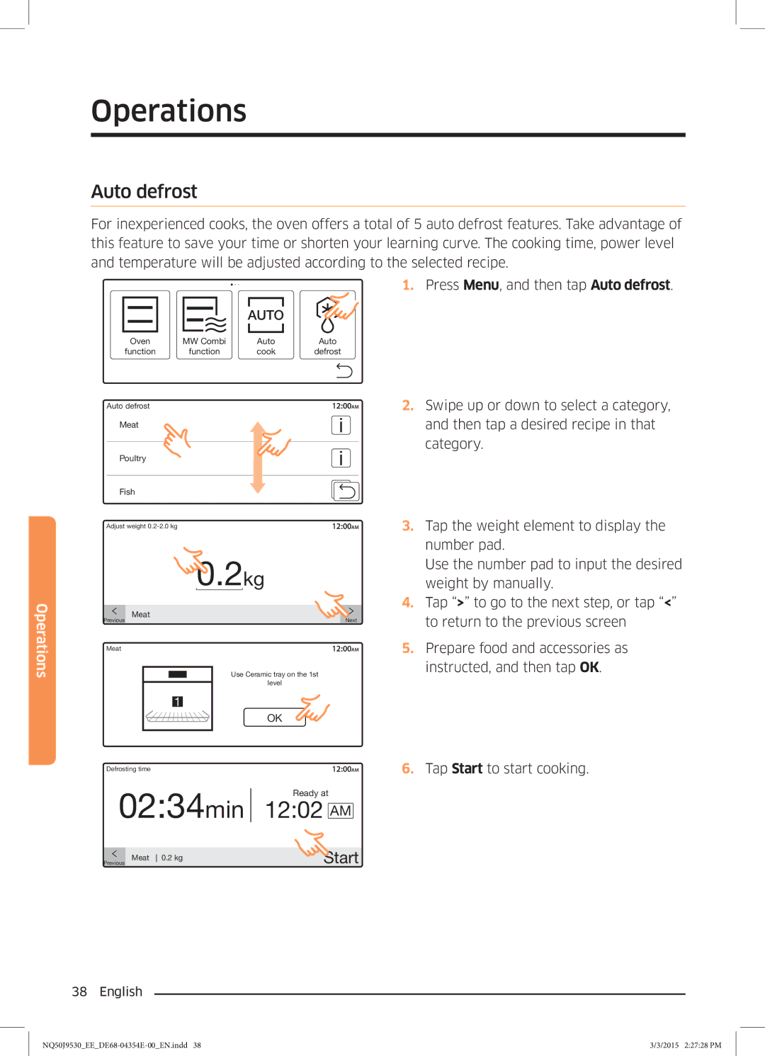 Samsung NQ50J9530BS/EE manual Auto defrost 