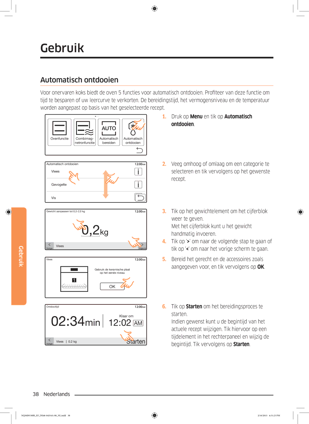 Samsung NQ50J9530BS/EF manual Automatisch ontdooien 