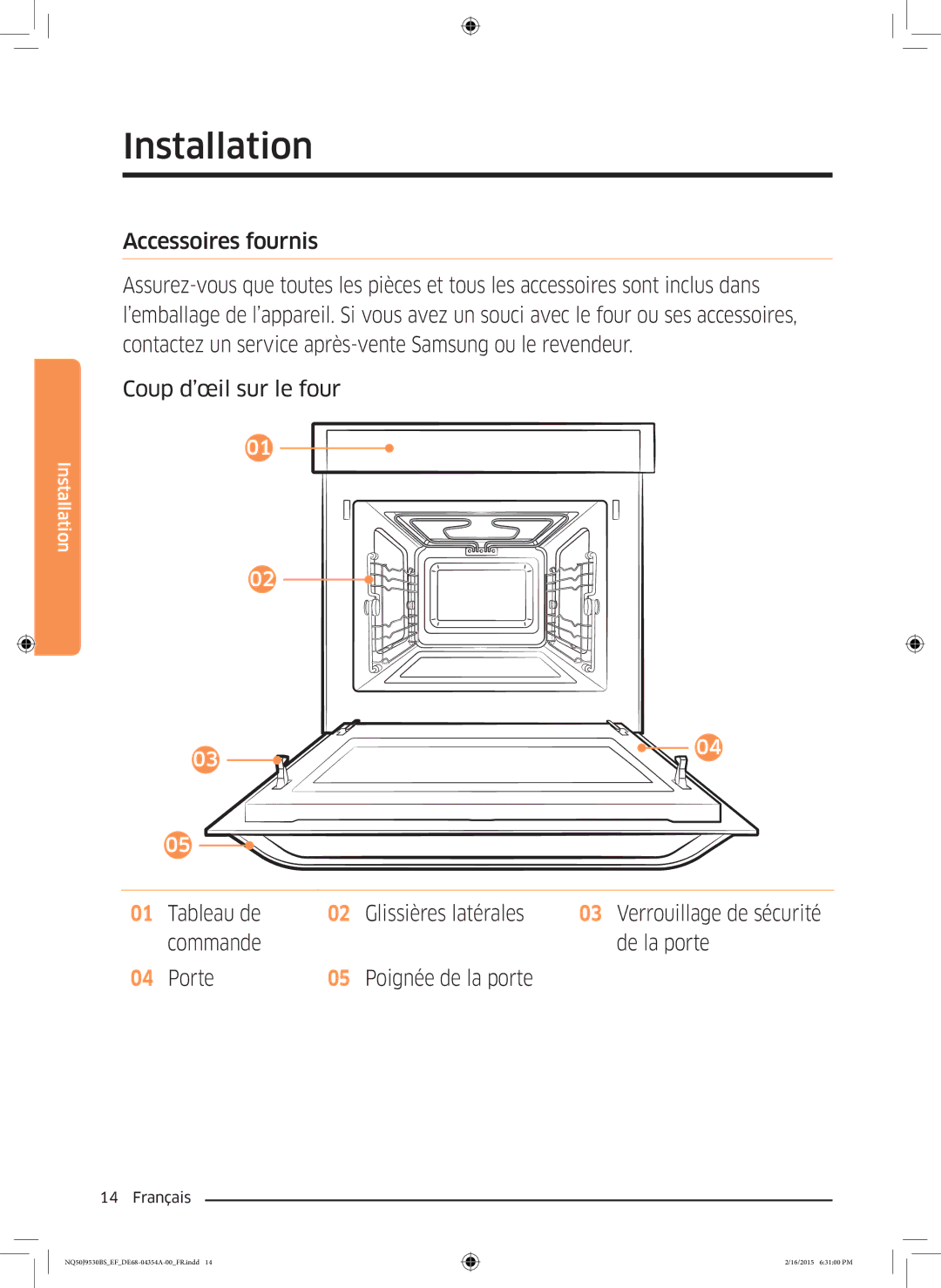 Samsung NQ50J9530BS/EF manual Installation 