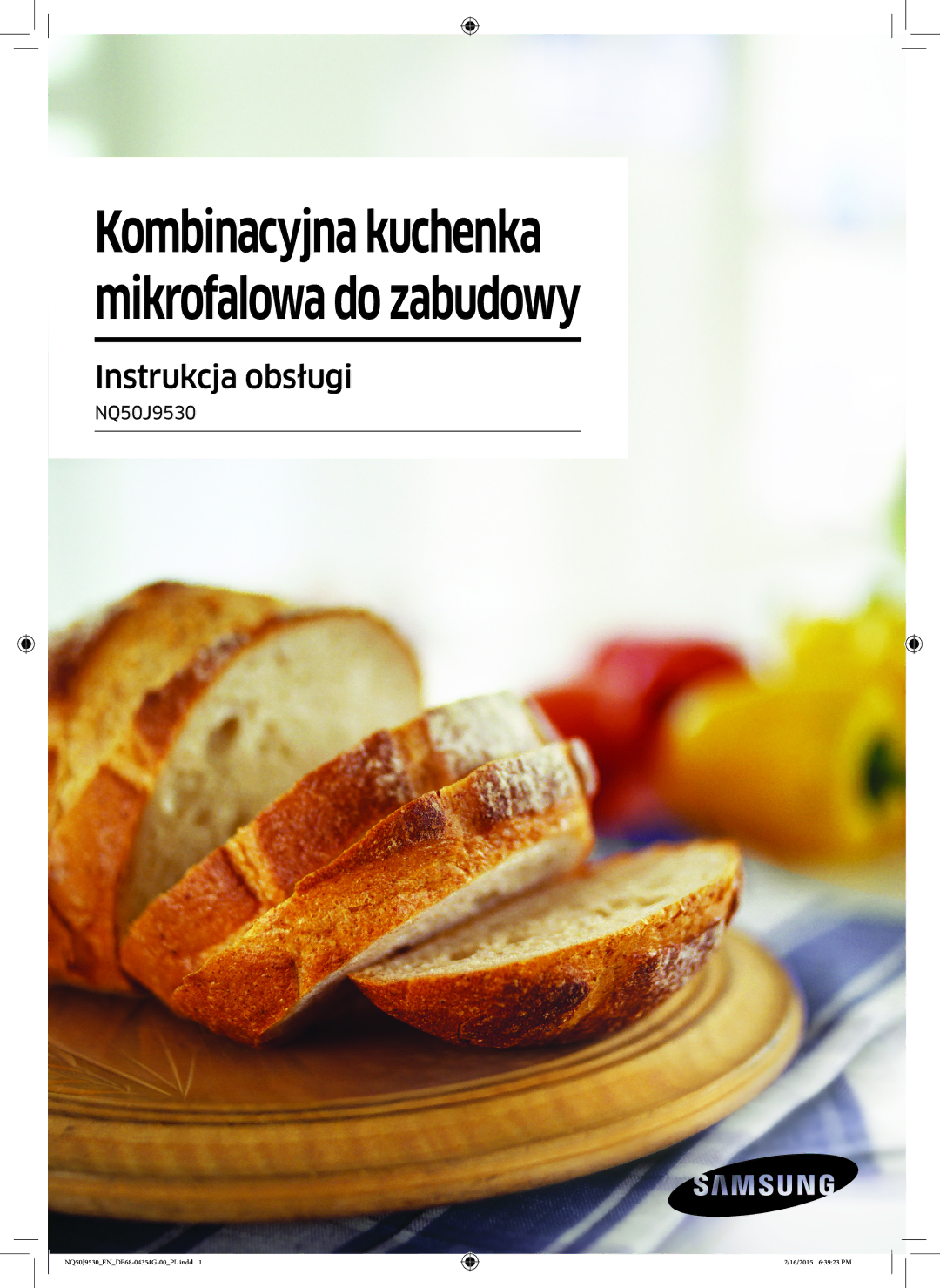 Samsung NQ50J9530BS/EO manual Kombinacyjna kuchenka mikrofalowa do zabudowy 