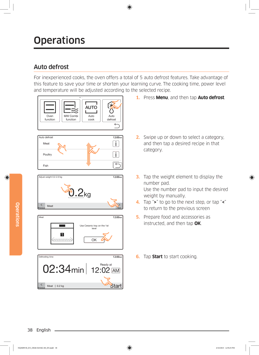 Samsung NQ50J9530BS/EO manual Auto defrost 