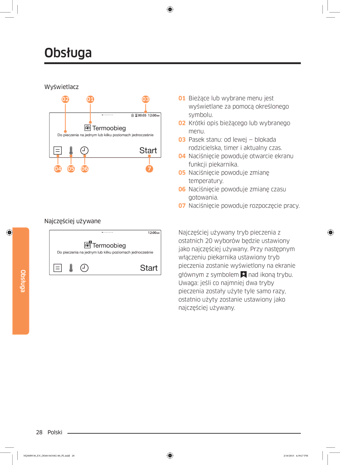 Samsung NQ50J9530BS/EO manual Start 