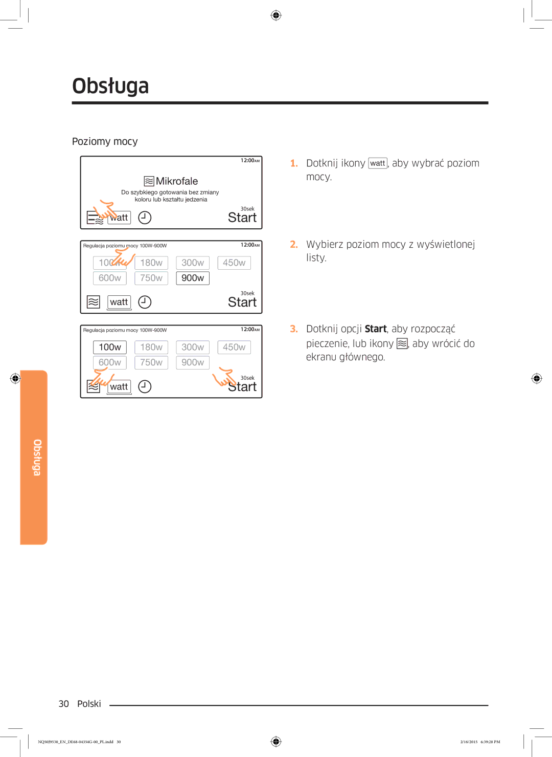 Samsung NQ50J9530BS/EO manual Start 