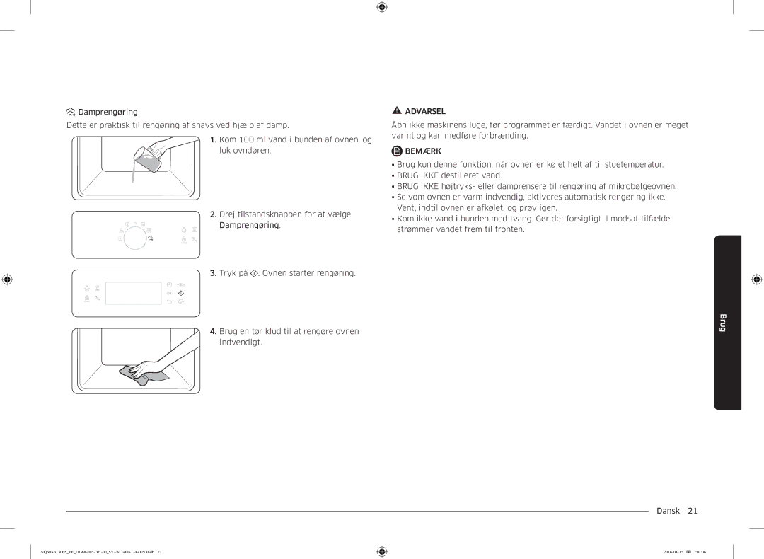 Samsung NQ50K3130BS/EE manual Bemærk 