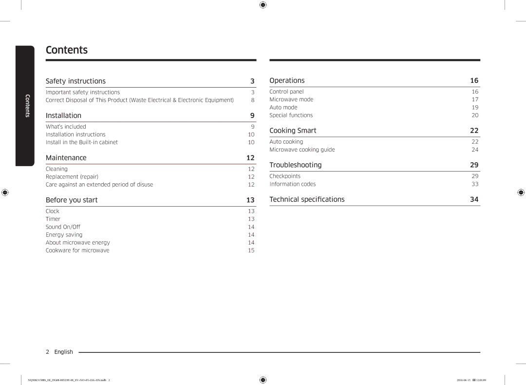 Samsung NQ50K3130BS/EE manual Contents 