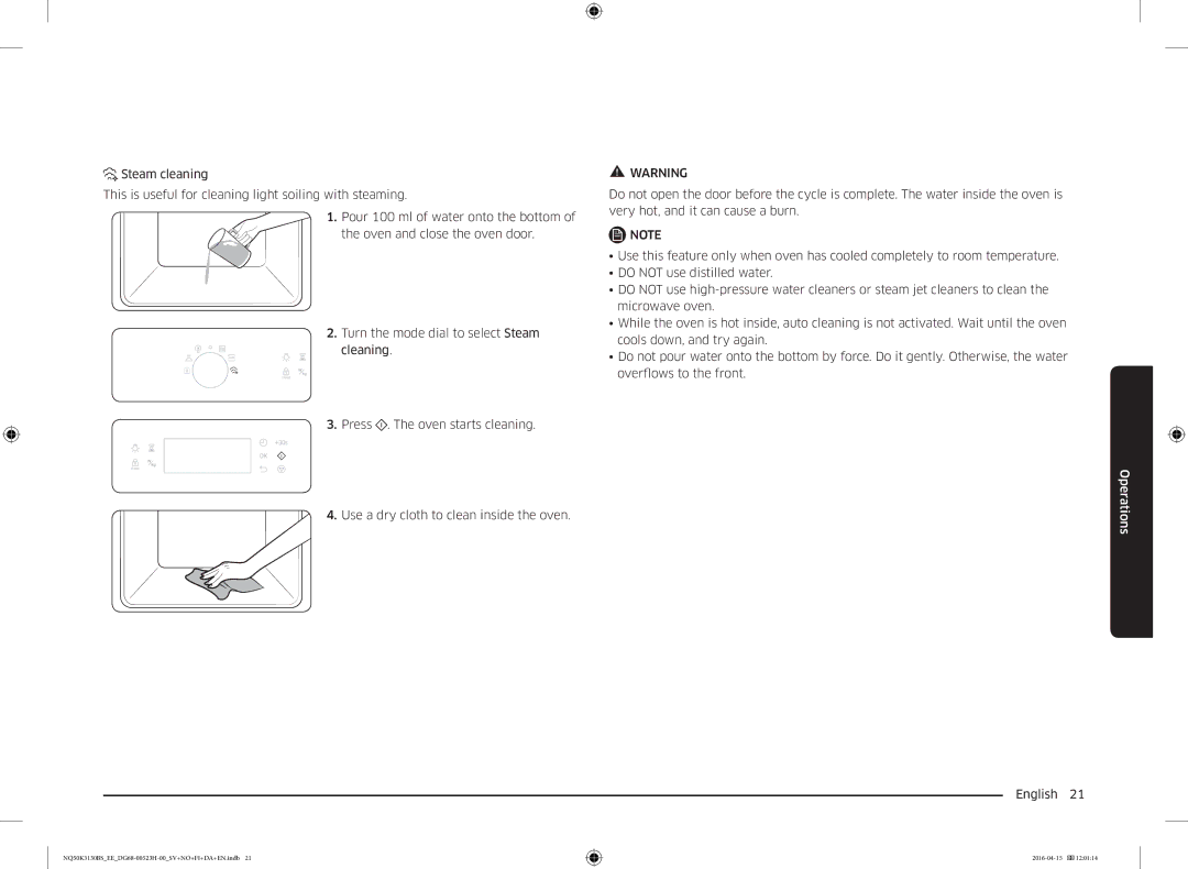 Samsung NQ50K3130BS/EE manual Operations 