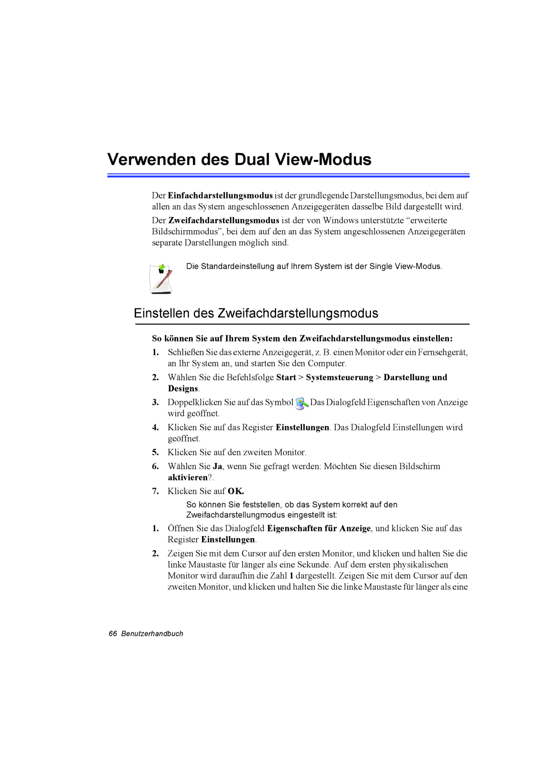 Samsung NT10FP014K/SEG, NT10FK03DR/SEG manual Verwenden des Dual View-Modus, Einstellen des Zweifachdarstellungsmodus 