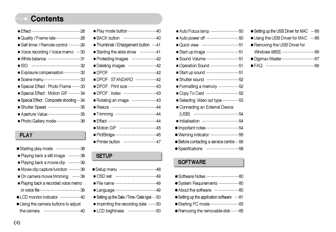 Samsung EC-NV10ZBBW/E1, EC-NV10ZBBD/FR, EC-NV10ZBBL/E1, EC-NV10ZBBC/FR, EC-NV10ZBBB/FR, NV-10 Iso, Faq, Dpof Standard, Usb 