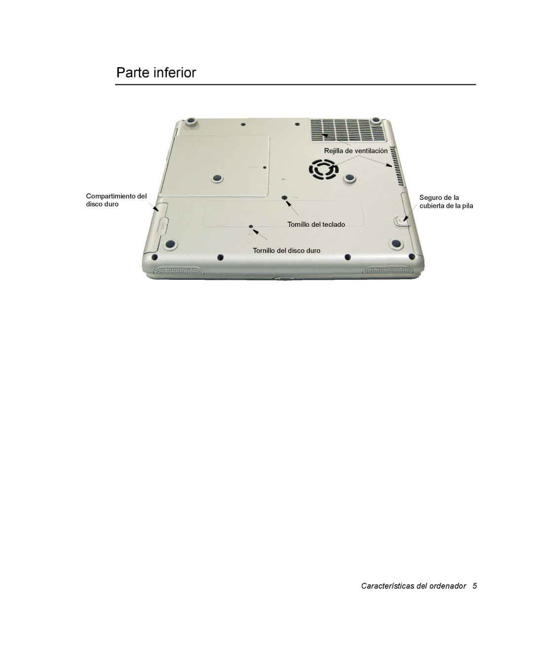 Samsung NV25CH0342/SES, NV25NH0VHX/SES, NV25NH2CB7/SES, NV25NH0GTX/SES, NV25NH0VLR/SES, NV25NH0S1B/SES manual Parte inferior 