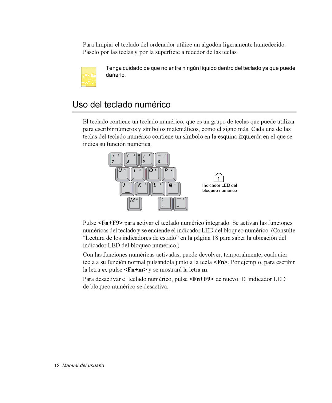 Samsung NV25NH2CB7/SES, NV25NH0VHX/SES, NV25CH0342/SES, NV25NH0GTX/SES, NV25NH0VLR/SES manual Uso del teclado numérico 