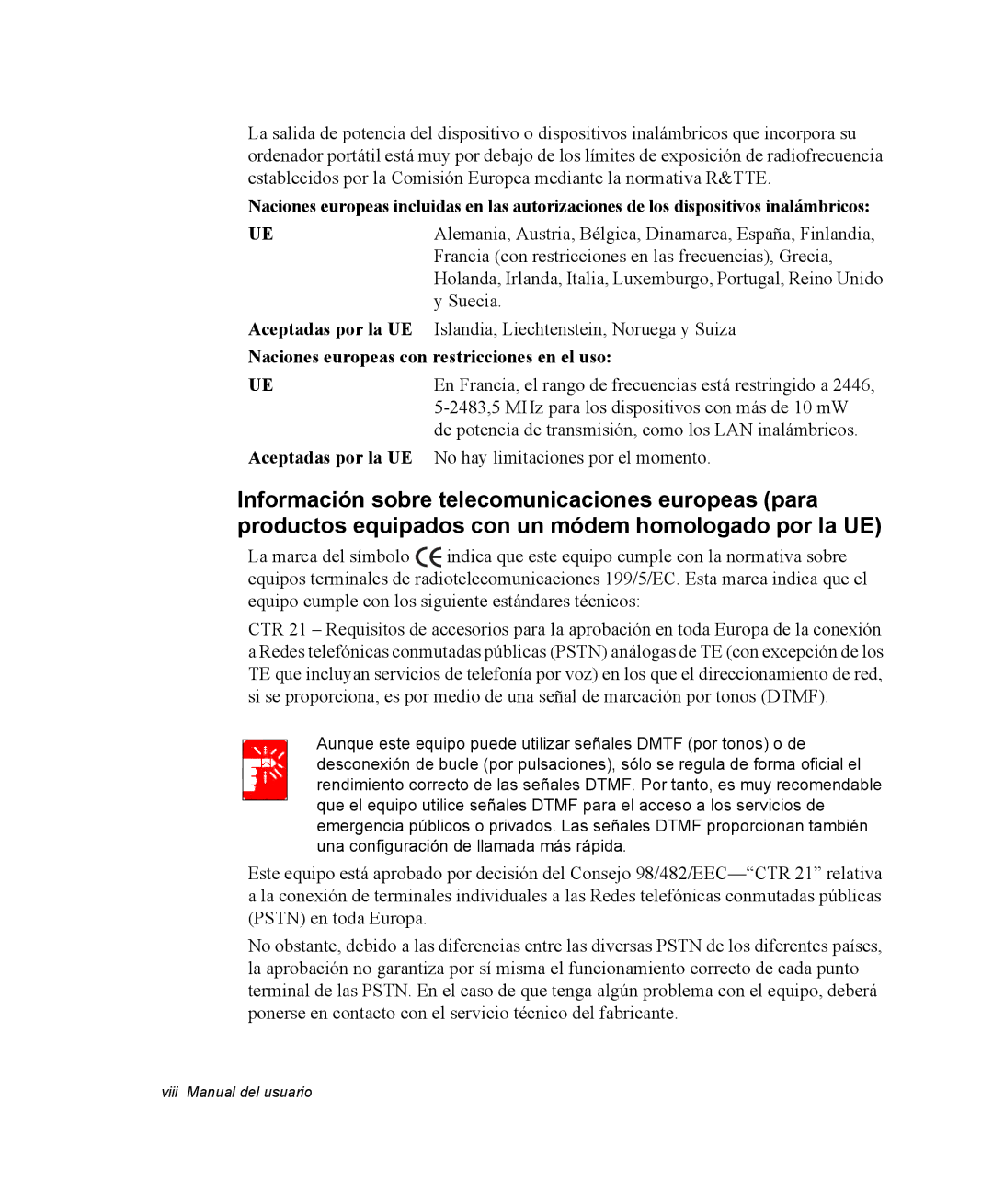 Samsung NV25NH2CB7/SES, NV25NH0VHX/SES, NV25CH0342/SES, NV25NH0GTX/SES, NV25NH0VLR/SES, NV25NH0S1B/SES Viii Manual del usuario 