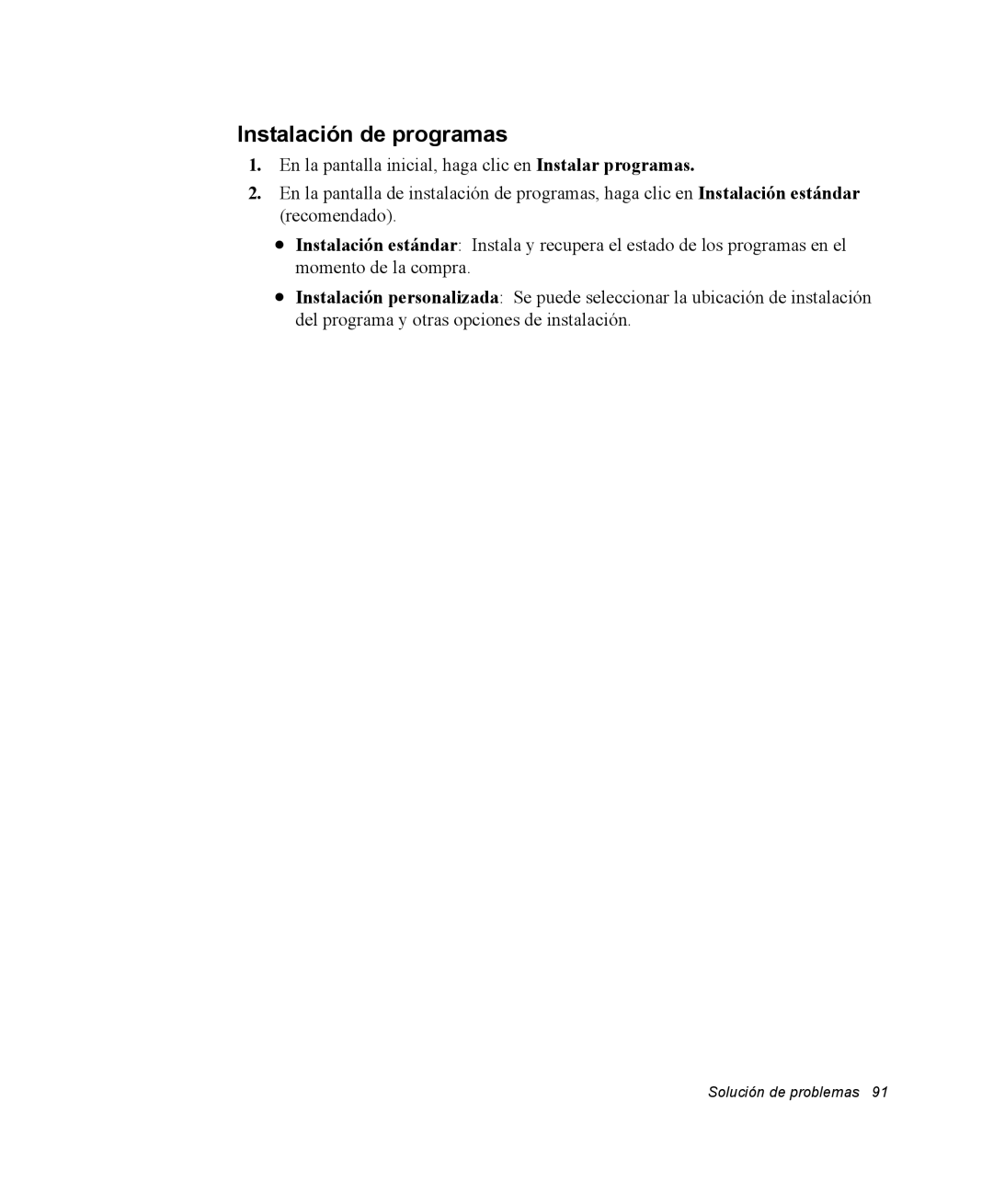 Samsung NV25NH0GTX/SES, NV25NH0VHX/SES, NV25CH0342/SES, NV25NH2CB7/SES, NV25NH0VLR/SES manual Instalación de programas 