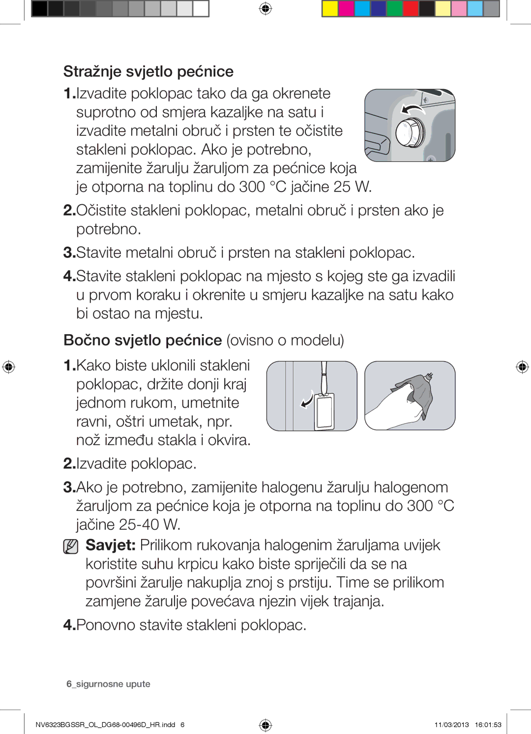 Samsung NV6323BGSSR/OL manual 6sigurnosne upute 