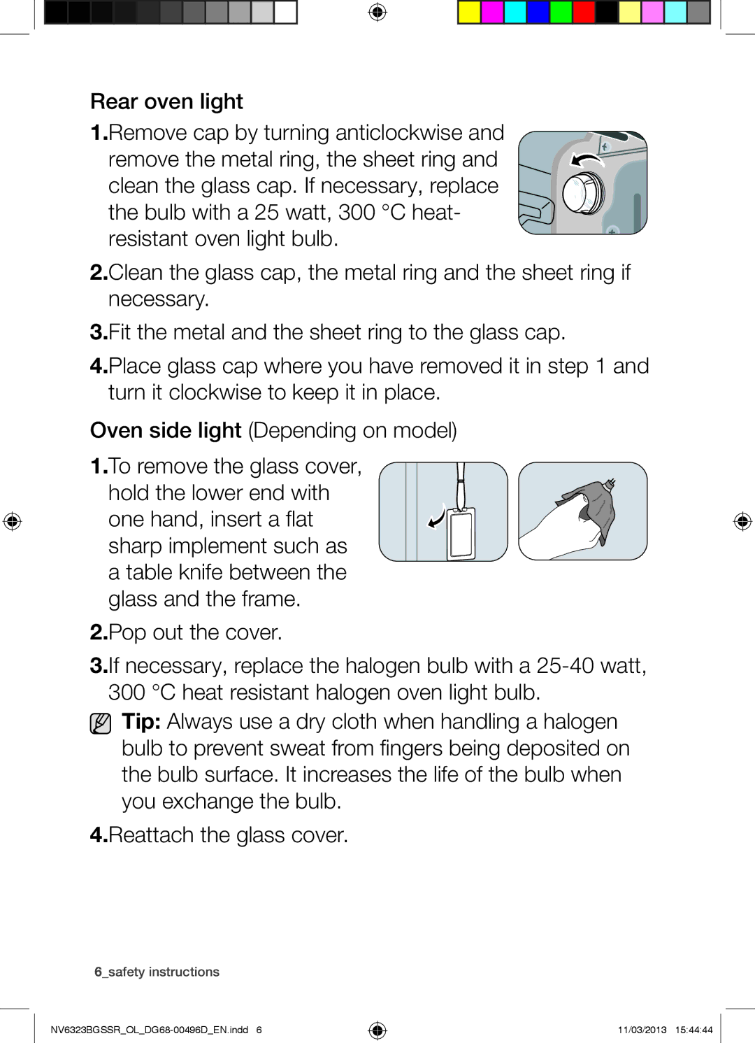 Samsung NV6323BGSSR/OL manual 6safety instructions 