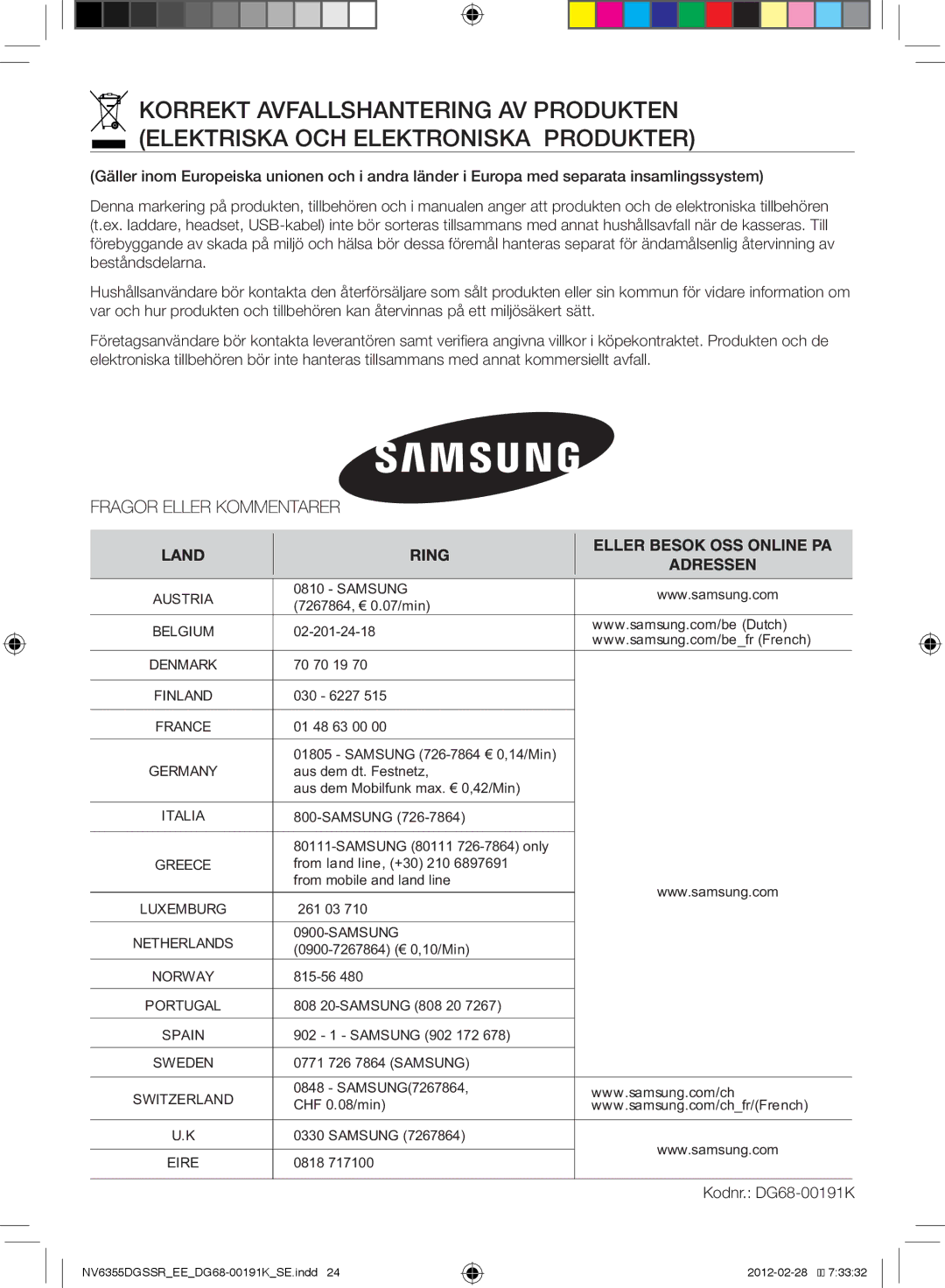 Samsung NV6355DGSSR/EE Samsung 7267864, € 0.07/min, 02-201-24-18, 70 70 19, 030 6227, 01 48 63 00, 261 03, 815-56, 0818 