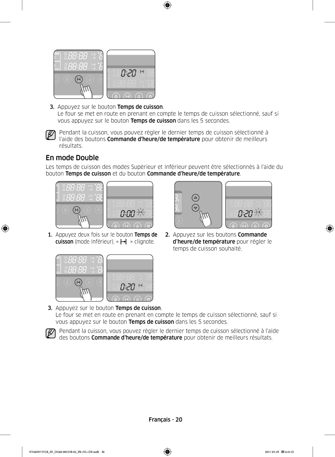 Samsung NV66H5737LB/EF manual En mode Double 