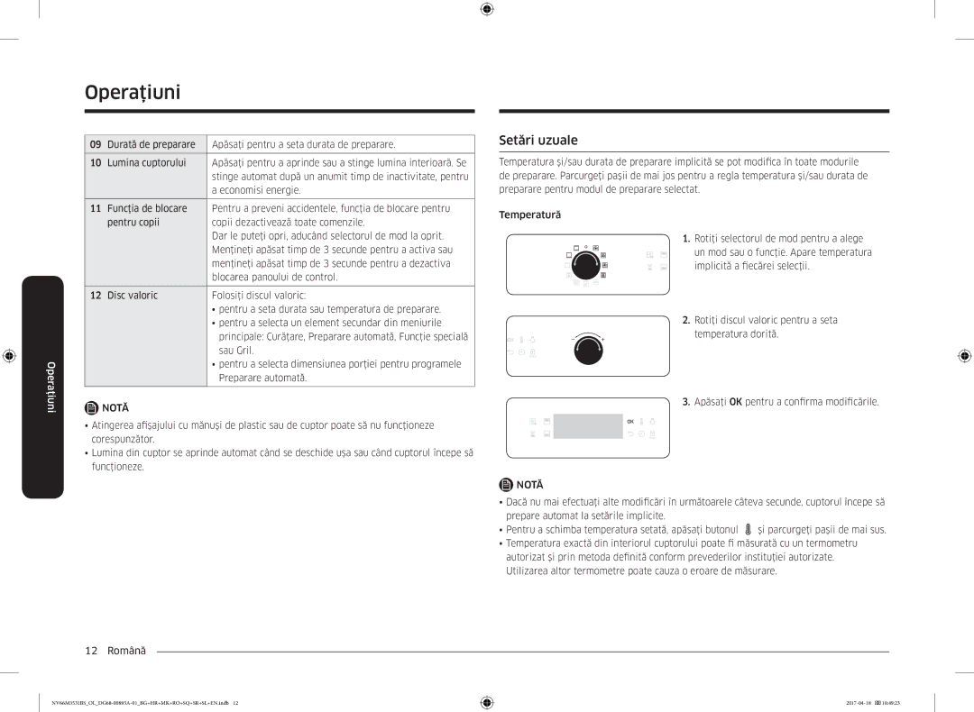 Samsung NV66M3531BS/OL, NV66M3531BS/EO Setări uzuale, Sau Gril, Pentru a selecta dimensiunea porţiei pentru programele 