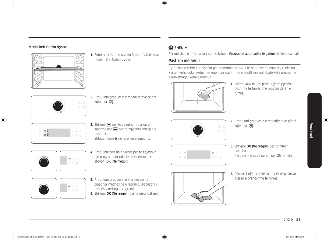 Samsung NV66M3531BS/EO, NV66M3531BS/OL manual Pastrim me avull 