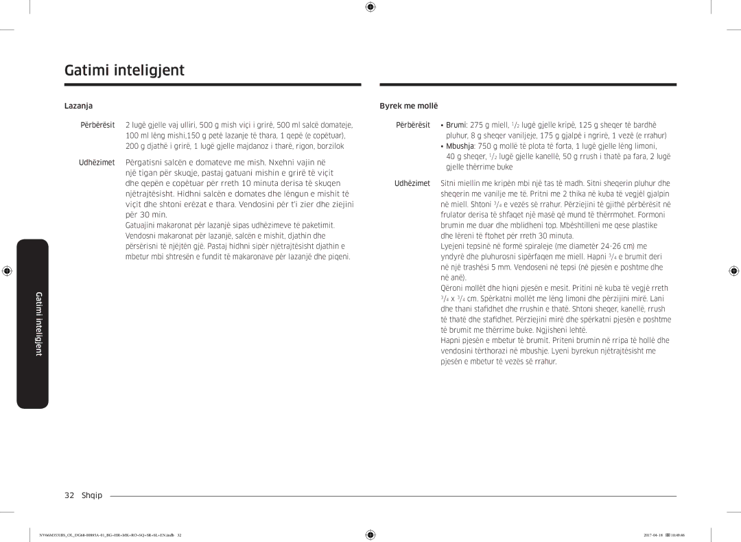 Samsung NV66M3531BS/OL, NV66M3531BS/EO manual Gatimi inteligjent 