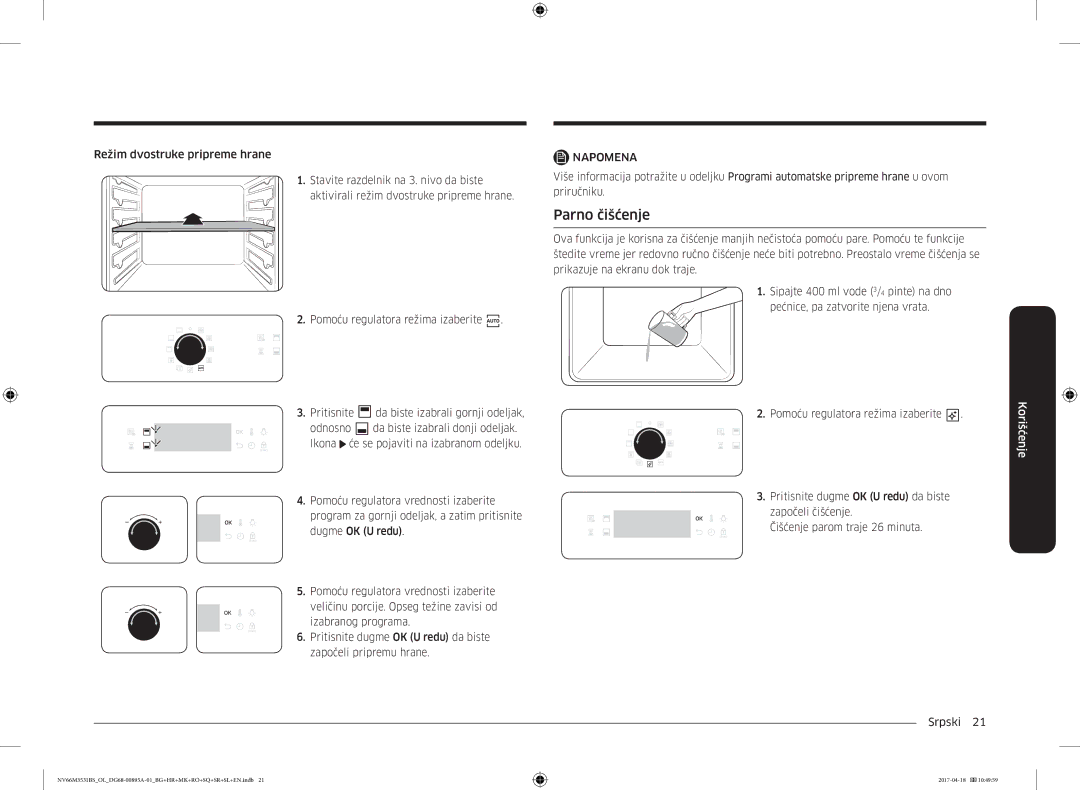 Samsung NV66M3531BS/EO, NV66M3531BS/OL manual Parno čišćenje 