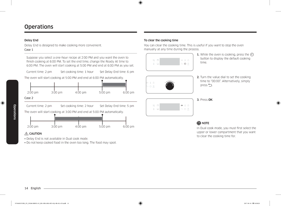 Samsung NV66M3531BS/OL, NV66M3531BS/EO manual Operations 