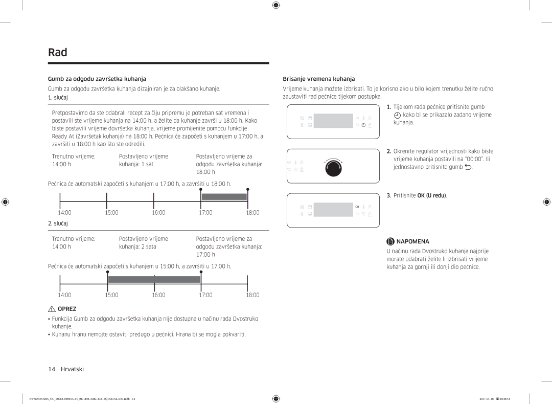 Samsung NV66M3531BS/OL, NV66M3531BS/EO manual 1800 h, 1700 h 