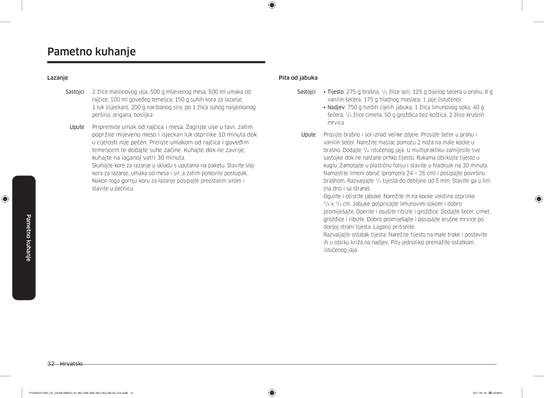 Samsung NV66M3531BS/OL, NV66M3531BS/EO manual Pametno kuhanje 