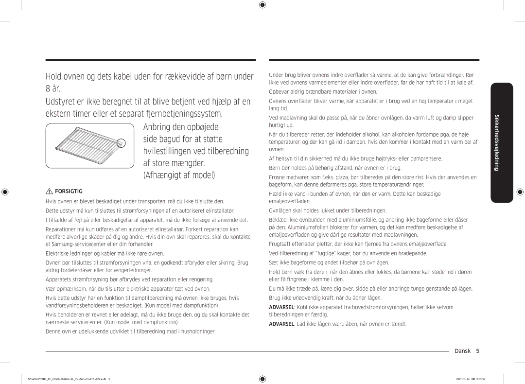 Samsung NV66M3571BS/EE manual Hvilestillingen ved tilberedning 