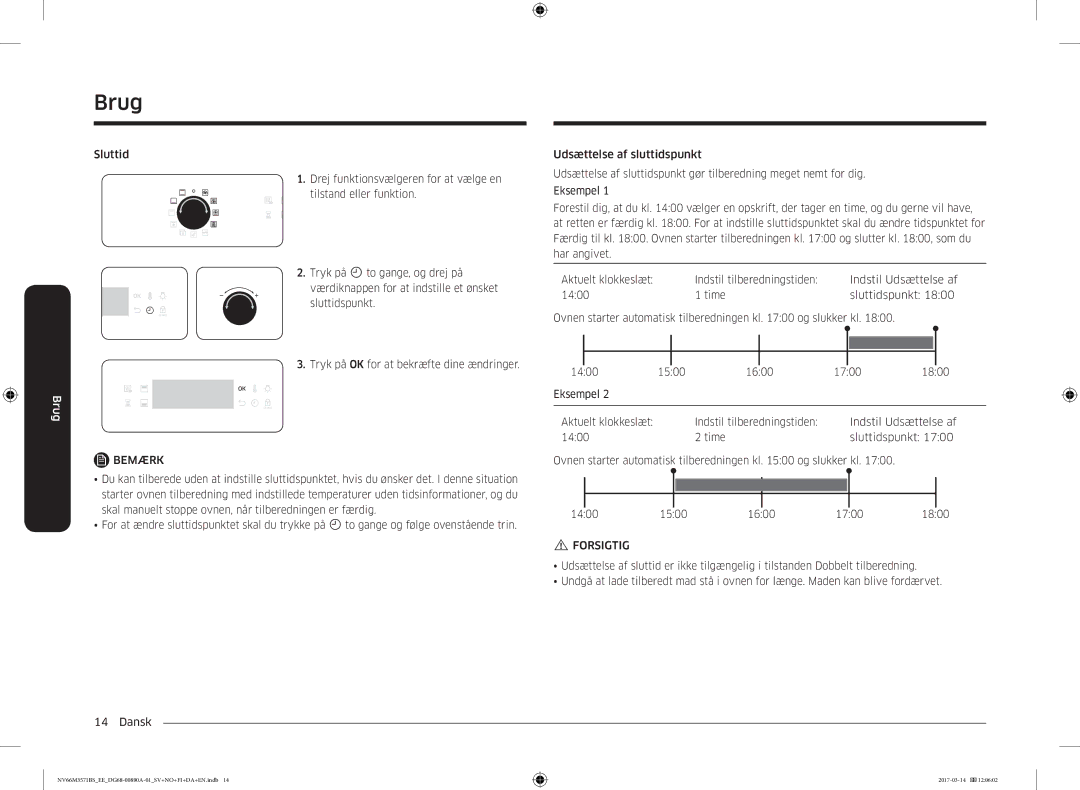 Samsung NV66M3571BS/EE manual Forsigtig 