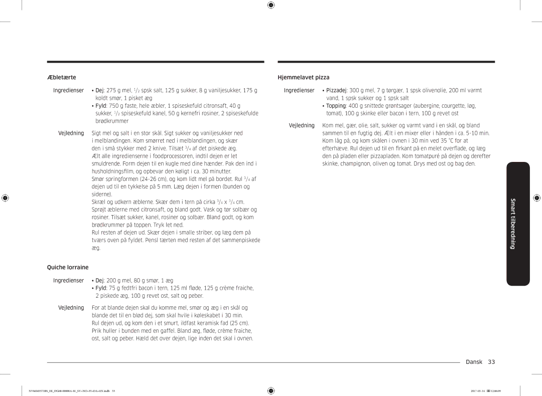 Samsung NV66M3571BS/EE manual Smart tilberedning 