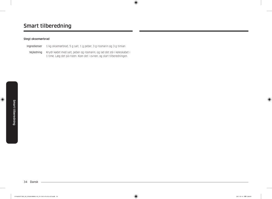 Samsung NV66M3571BS/EE manual Smart tilberedning 