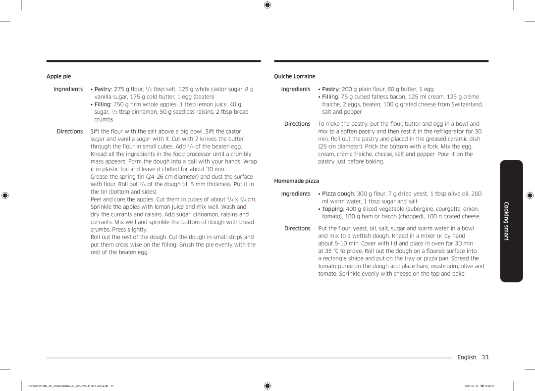 Samsung NV66M3571BS/EE manual Cooking smart 