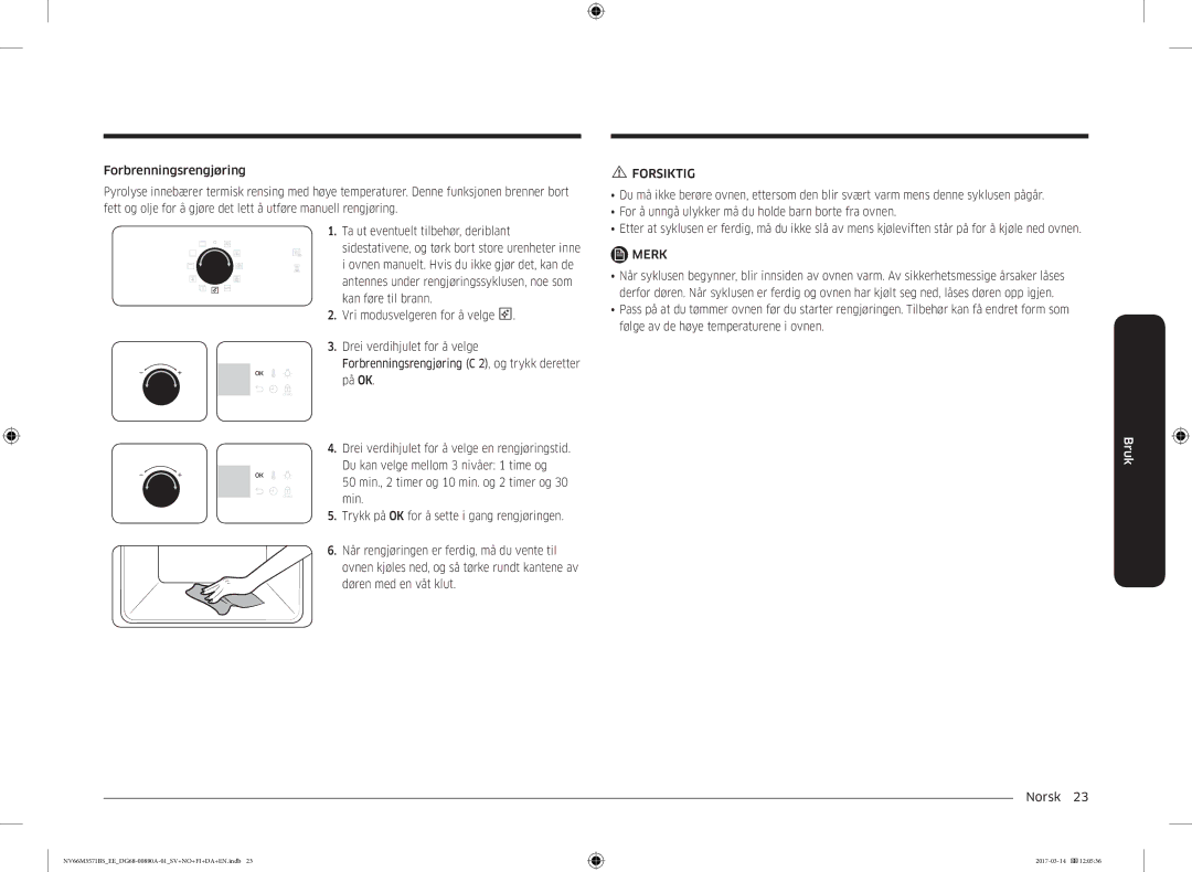 Samsung NV66M3571BS/EE manual Vri modusvelgeren for å velge 