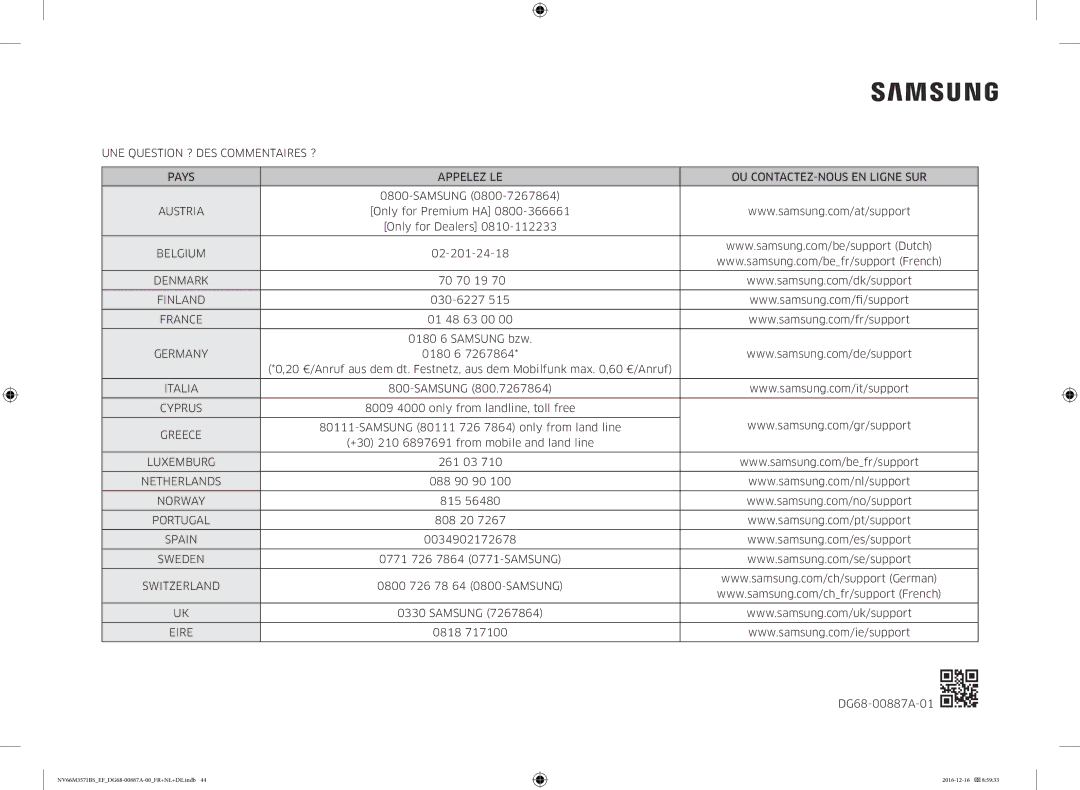 Samsung NV66M3571BS/EG Samsung, Only for Premium HA Only for Dealers, 02-201-24-18, 70 70 19, 030-6227, 261 03, 088 90 90 