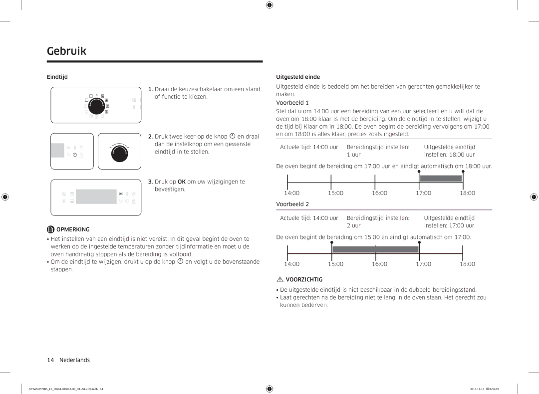 Samsung NV66M3571BS/EG, NV66M3571BS/EF manual Voorzichtig 