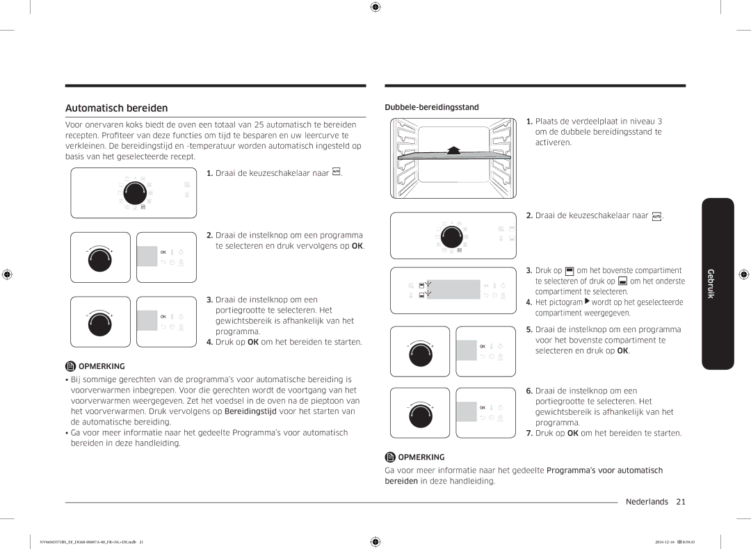 Samsung NV66M3571BS/EF, NV66M3571BS/EG manual Automatisch bereiden 