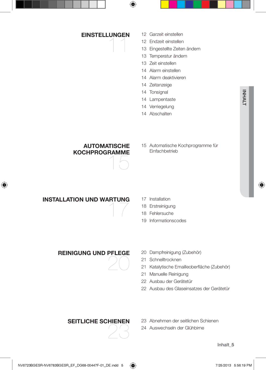 Samsung NV6723BGESR/EF manual Einstellungen, Garzeit einstellen Endzeit einstellen 